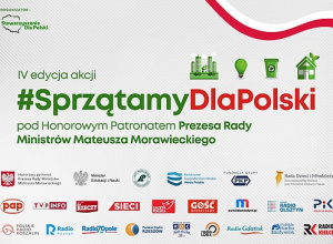 Napis "Sprzątamy dla Polski".