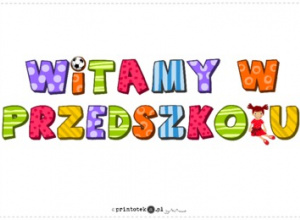 Witamy w przedszkolu.