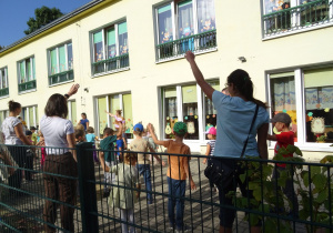 Aerobic na tarsie przedszkolnym.