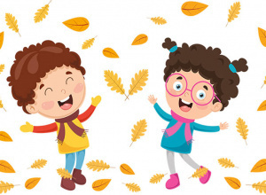 Dzieci i liście.