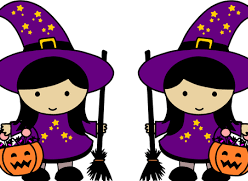 Czarownice z miotłami.