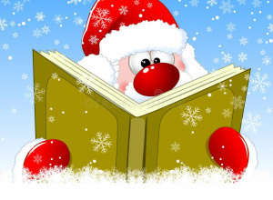 Mikołaj czyta książkę.