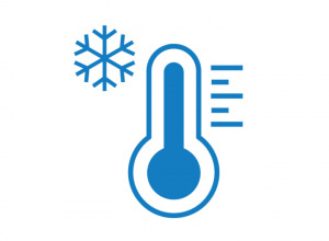 Termometr, snieżynka.