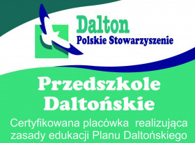 Certyfikat Przedszkola Daltońskiego.
